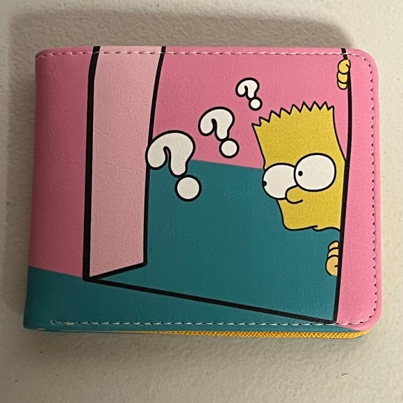 The Simpsons Homer Bart Nekkie Faux Leather Wallet Money Holder Cartoon Simpson - Picture 1 of 8